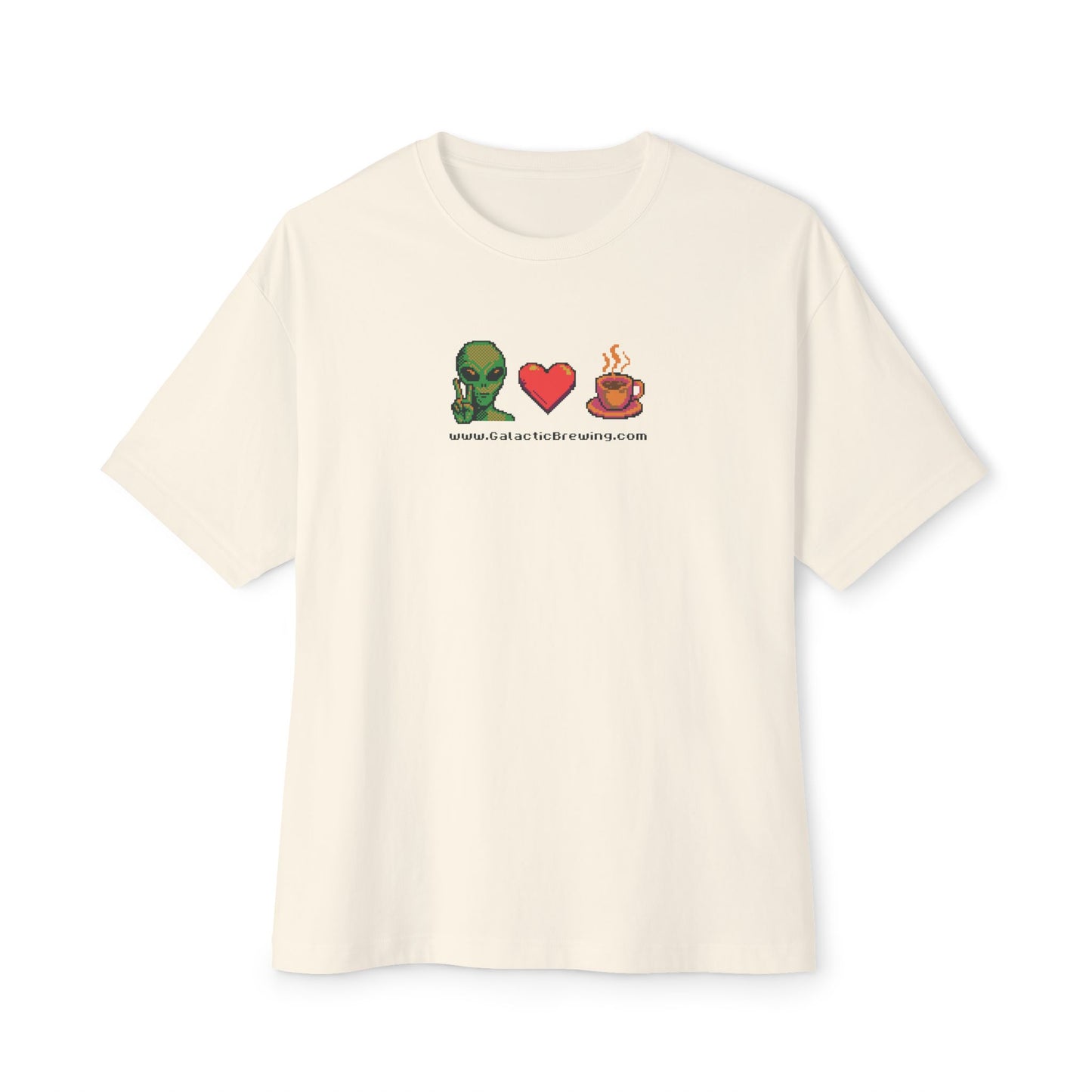 Peace Love and Coffee 8-bit - T‑Shirt
