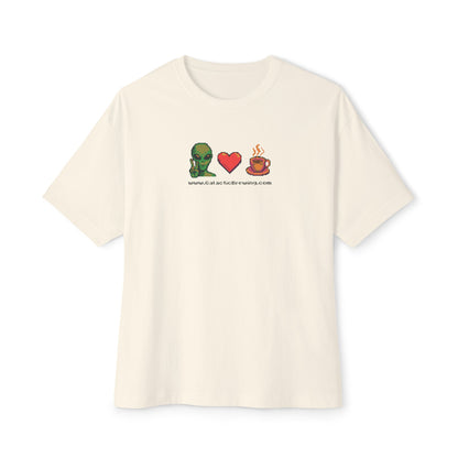 Peace Love and Coffee 8-bit - T‑Shirt