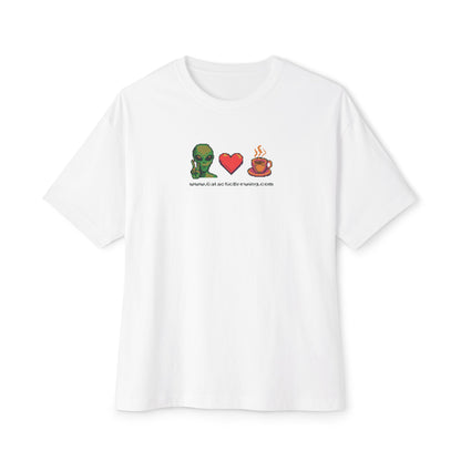 Peace Love and Coffee 8-bit - T‑Shirt