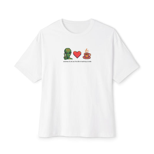 Peace Love and Coffee 8-bit - T‑Shirt