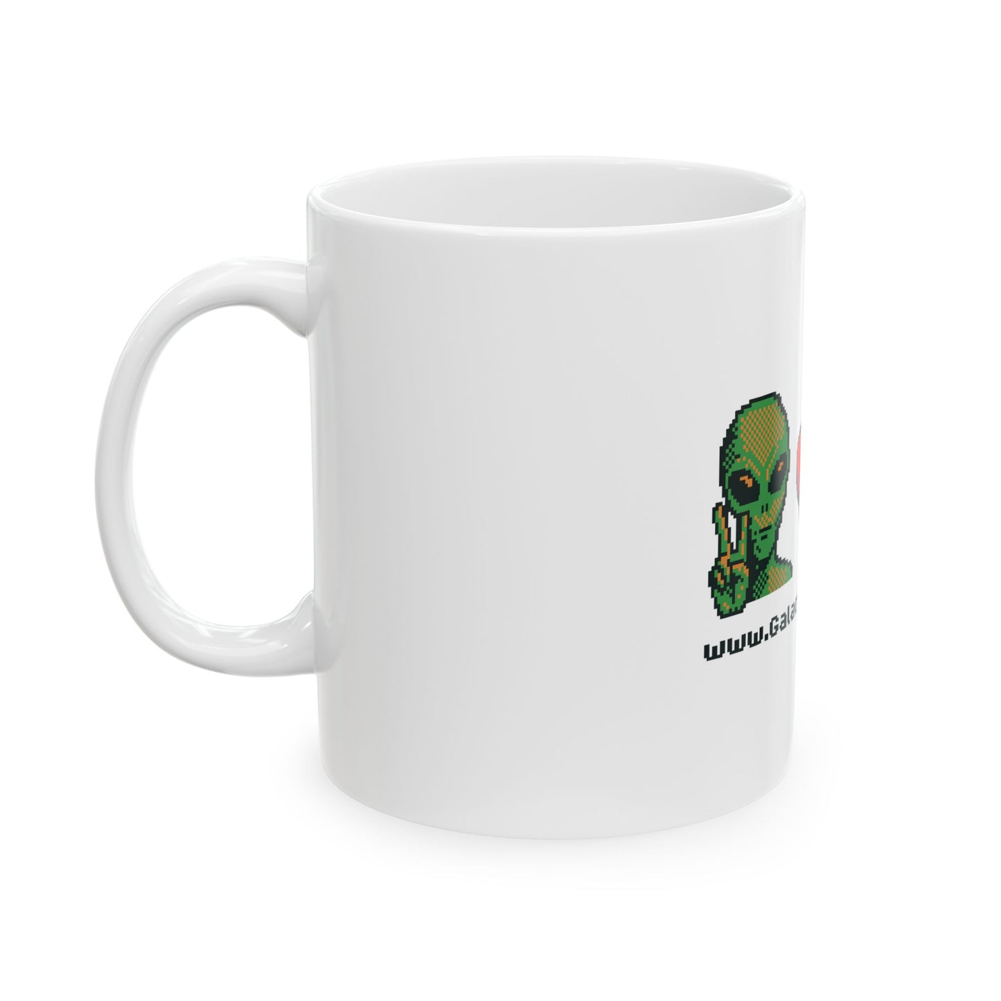 Peace Love and Coffee 8-bit— Coffee Mug (11oz)