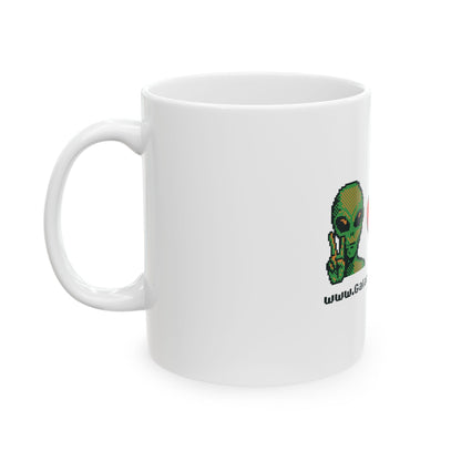 Peace Love and Coffee 8-bit— Coffee Mug (11oz)