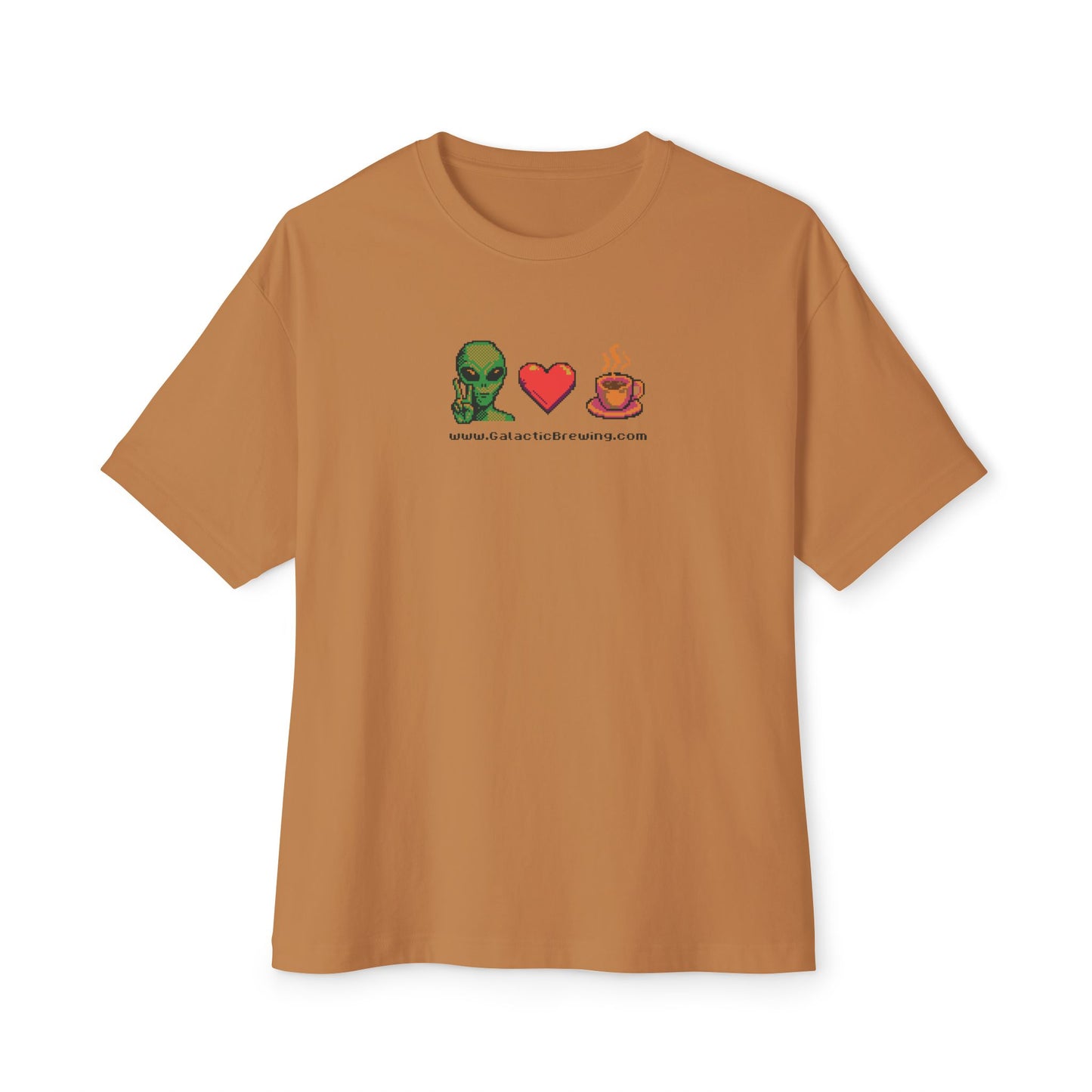 Peace Love and Coffee 8-bit - T‑Shirt